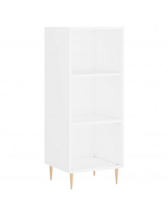 Credenza Bianca 34,5x32,5x90 cm in Legno Multistrato 2