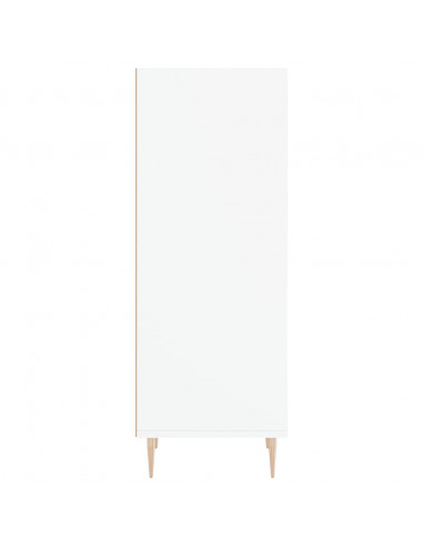 Credenza Bianca 34,5x32,5x90 cm in Legno Multistrato