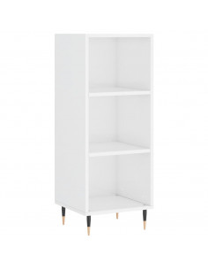 Credenza Bianco Lucido 34,5x32,5x90 cm in Legno Multistrato 2