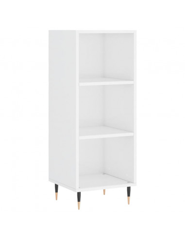 Credenza Bianco Lucido 34,5x32,5x90 cm in Legno Multistrato