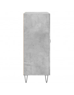 Credenza Grigio Cemento 69,5x34x90 cm in Legno Multistrato 2