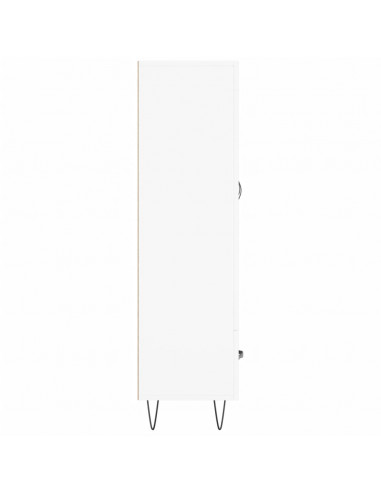 Credenza Bianca 69,5x31x115 cm in Legno Multistrato