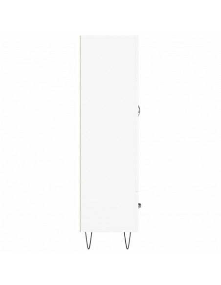 Credenza Bianca 69,5x31x115 cm in Legno Multistrato