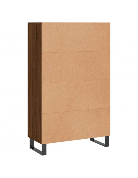 Credenza Rovere Marrone 69,5x31x115 cm in Legno Multistrato