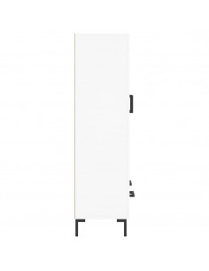 Credenza Bianca 69,5x31x115 cm in Legno Multistrato 2