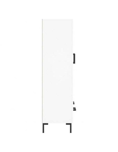Credenza Bianca 69,5x31x115 cm in Legno Multistrato