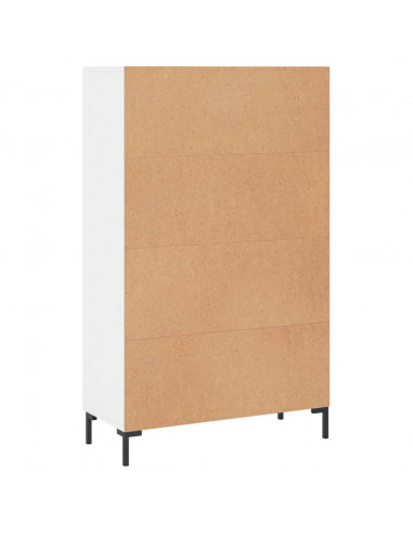 Credenza Bianca 69,5x31x115 cm in Legno Multistrato