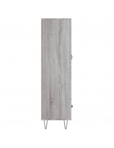 Credenza Grigio Sonoma 69,5x31x115 cm in Legno Multistrato 2