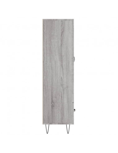Credenza Grigio Sonoma 69,5x31x115 cm in Legno Multistrato