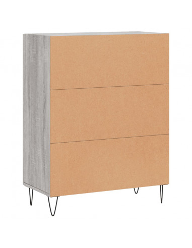 Credenza Grigio Sonoma 69,5x34x90 cm in Legno Multistrato