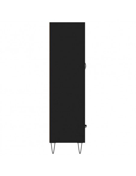 Credenza Nera 69,5x31x115 cm in Legno Multistrato