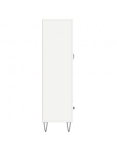 Credenza Bianca 69,5x31x115 cm in Legno Multistrato