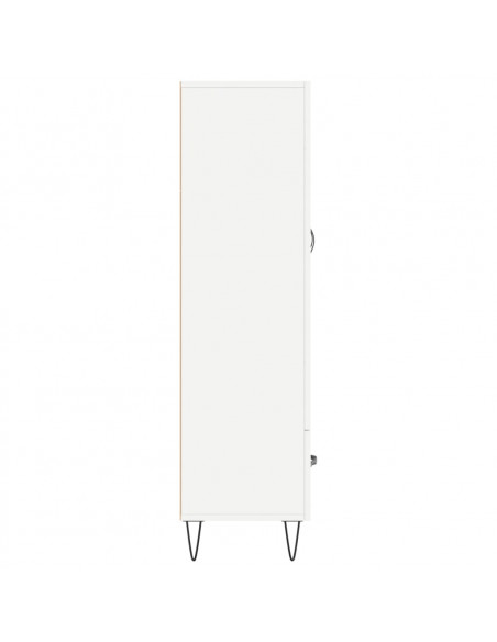 Credenza Bianca 69,5x31x115 cm in Legno Multistrato