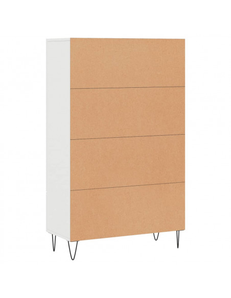 Credenza Bianca 69,5x31x115 cm in Legno Multistrato