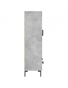 Credenza Grigio Cemento 69,5x31x115 cm in Legno Multistrato 2