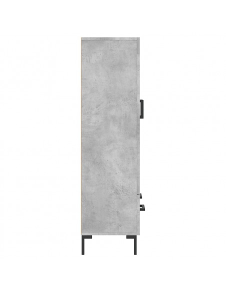 Credenza Grigio Cemento 69,5x31x115 cm in Legno Multistrato