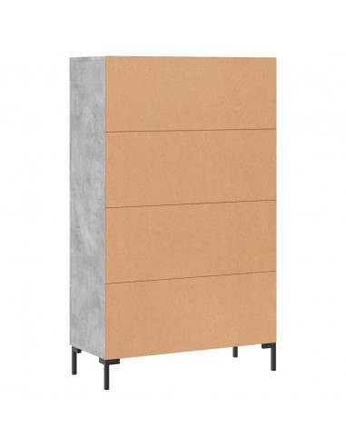 Credenza Grigio Cemento 69,5x31x115 cm in Legno Multistrato