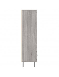 Credenza Grigio Sonoma 69,5x31x115 cm in Legno Multistrato 2