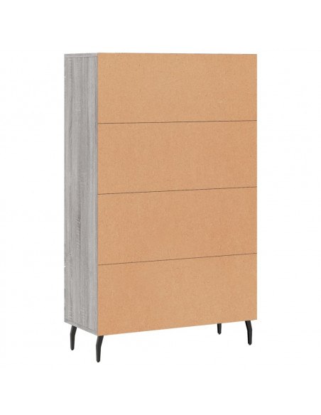 Credenza Grigio Sonoma 69,5x31x115 cm in Legno Multistrato
