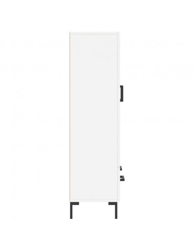 Credenza Bianca 69,5x31x115 cm in Legno Multistrato