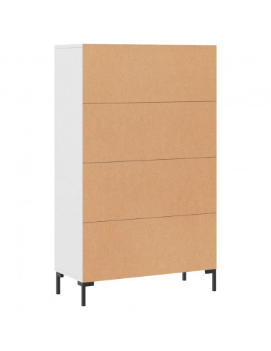 Credenza Bianca 69,5x31x115 cm in Legno Multistrato