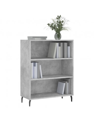 Scaffale Grigio Cemento 69,5x32,5x90 cm in Legno Multistrato