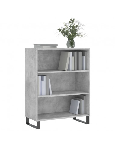 Scaffale Grigio Cemento 69,5x32,5x90 cm in Legno Multistrato