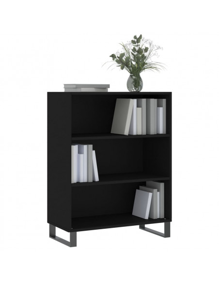Scaffale Nero 69,5x32,5x90 cm in Legno Multistrato