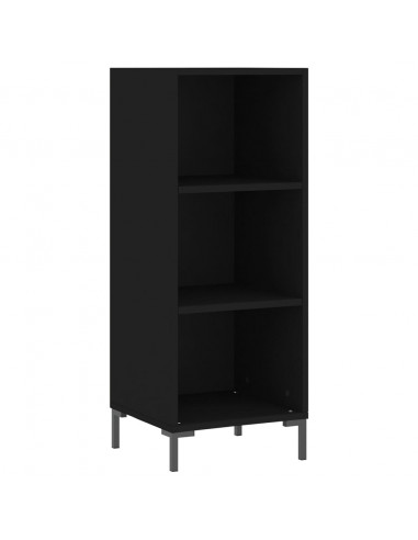 Credenza Nera 34,5x32,5x90 cm in Legno Multistrato
