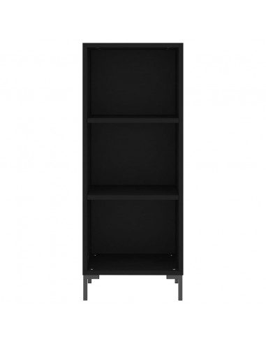 Credenza Nera 34,5x32,5x90 cm in Legno Multistrato