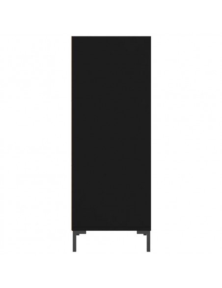 Credenza Nera 34,5x32,5x90 cm in Legno Multistrato