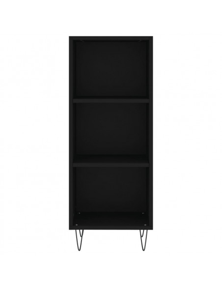 Credenza Nera 34,5x32,5x90 cm in Legno Multistrato