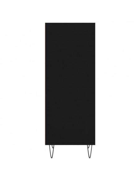 Credenza Nera 34,5x32,5x90 cm in Legno Multistrato