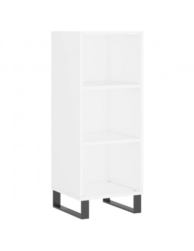 Credenza Bianca 34,5x32,5x90 cm in Legno Multistrato