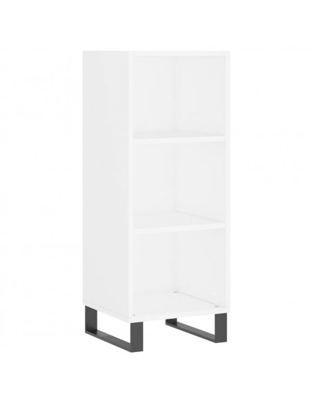 Credenza Bianca 34,5x32,5x90 cm in Legno Multistrato