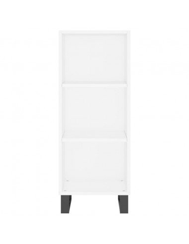 Credenza Bianca 34,5x32,5x90 cm in Legno Multistrato