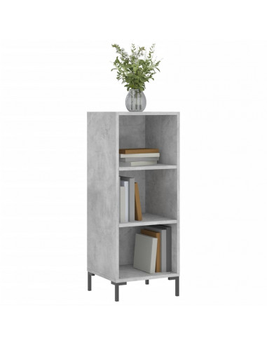 Credenza Grigio Cemento 34,5x32,5x90 cm in Legno Multistrato