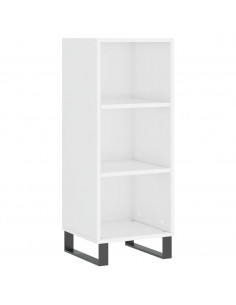 Credenza Bianco Lucido 34,5x32,5x90 cm in Legno Multistrato 2