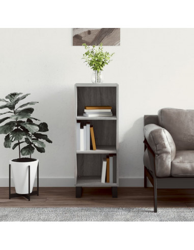 Credenza Grigio Sonoma 34,5x32,5x90 cm in Legno Multistrato