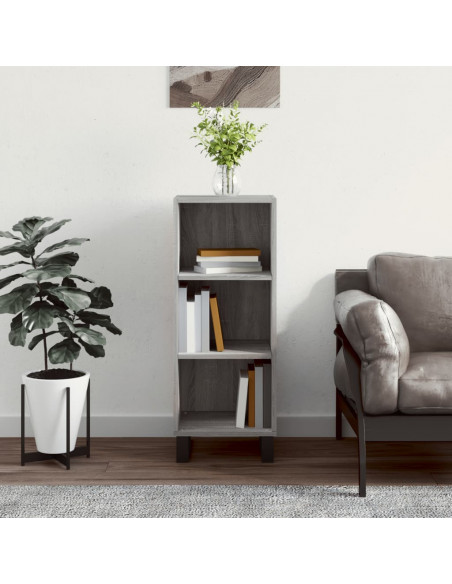 Credenza Grigio Sonoma 34,5x32,5x90 cm in Legno Multistrato