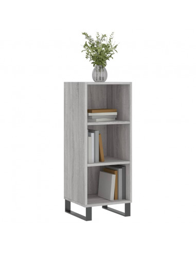Credenza Grigio Sonoma 34,5x32,5x90 cm in Legno Multistrato