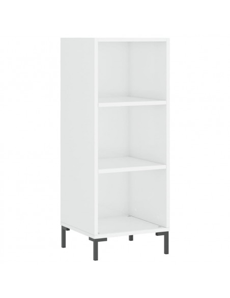 Credenza Bianco Lucido 34,5x32,5x90 cm in Legno Multistrato