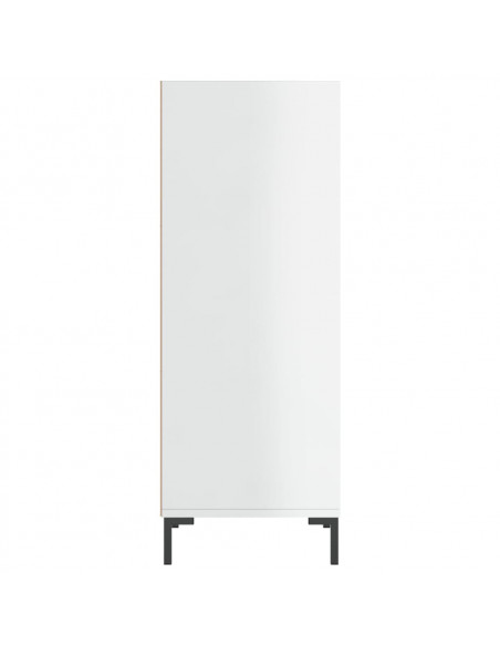 Credenza Bianco Lucido 34,5x32,5x90 cm in Legno Multistrato