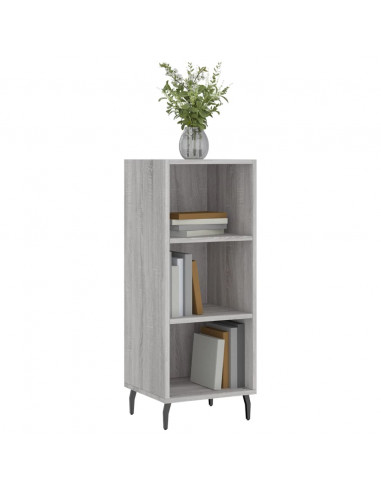 Credenza Grigio Sonoma 34,5x32,5x90 cm in Legno Multistrato