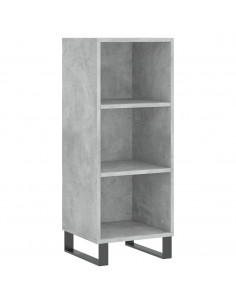 Credenza Grigio Cemento 34,5x32,5x90 cm in Legno Multistrato 2
