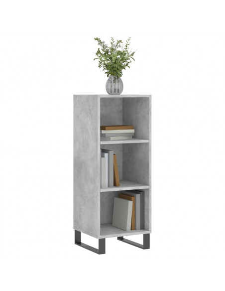 Credenza Grigio Cemento 34,5x32,5x90 cm in Legno Multistrato