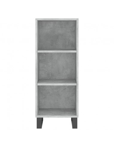 Credenza Grigio Cemento 34,5x32,5x90 cm in Legno Multistrato