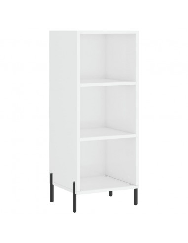 Credenza Bianco Lucido 34,5x32,5x90 cm in Legno Multistrato