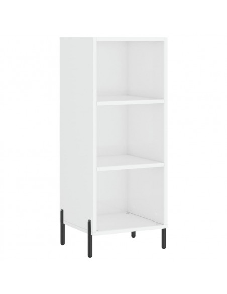 Credenza Bianco Lucido 34,5x32,5x90 cm in Legno Multistrato