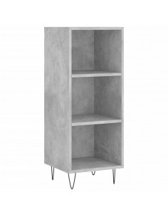 Credenza Grigio Cemento 34,5x32,5x90 cm in Legno Multistrato 2